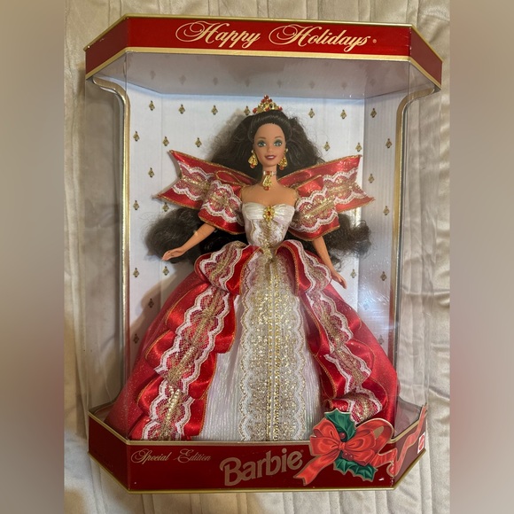 Barbie Other - Vintage Barbie Holiday Edition Doll - Red and Gold Gown MINT CONDITION